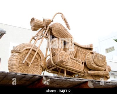 Wicker Harley Davidson Motorrad Stockfoto