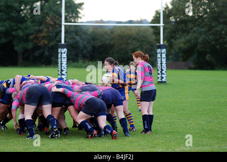 Frauen Rugby Union in Leamington Spa, Großbritannien Stockfoto