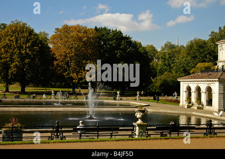 Kensington Gardens und den italienischen Garten, London. Stockfoto