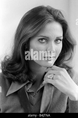 Geburtstag Lynda Carter geboren 24. Juli 1951 Lynda Carter US-amerikanische Schauspielerin die Rolle des Superhelden Wonder Woman spielte Stockfoto