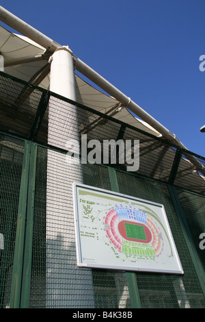 Layout-Karte außerhalb Olympiastadion in Rom Stockfoto