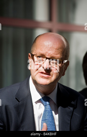 CEO Mats Jansson bei Pressekonferenz Kommentare über den Jahresbericht der Fluggesellschaft SAS Stockfoto