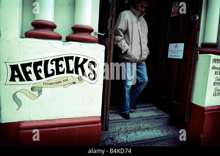 Afflecks Palace Shopping Center Designer Jugend urban Manchester nördlichen Viertel Oldham Street Kunst Wandbild Stockfoto