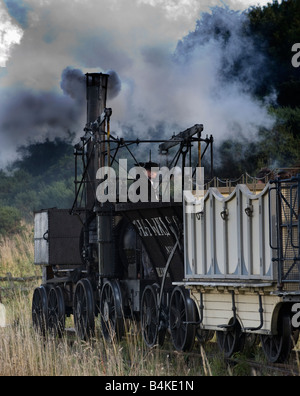 Steam Train Puffing Billy bei Beamish Museum Co Durham Vereinigtes Königreich Stockfoto