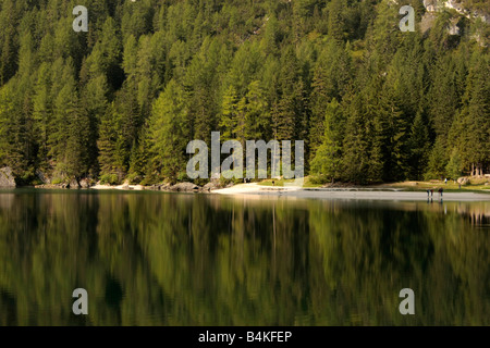 See-Prags-Pustertal in Südtirol Italien Stockfoto