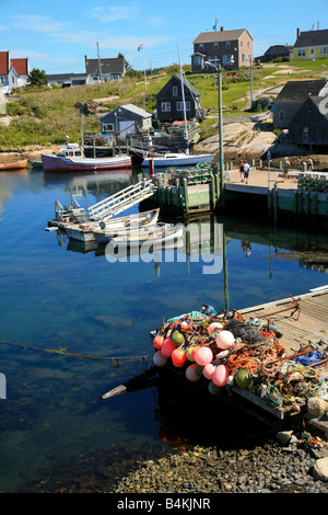 Dorf von Peggys Cove in Nova Scotia an der kanadischen Ostküste Angeln Stockfoto