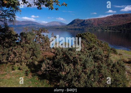 Blick auf Derwentwater von Süd-West Küste Stockfoto