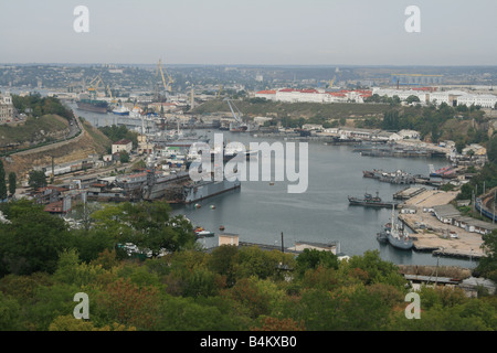 Blick auf Bucht von Sewastopol (Krim, Ukraine) Stockfoto