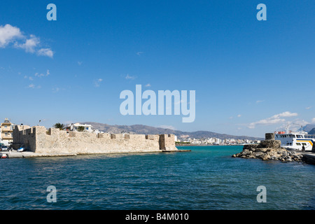 Alte venezianische Festung am Meer in der Stadtzentrum, Ierapetra, Kreta, Griechenland Stockfoto