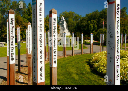 International Peace Garden in Jordan River Park in Salt Lake City in Utah Anzeigen von Gärten, die Kulturen der Welt zu zeigen Stockfoto