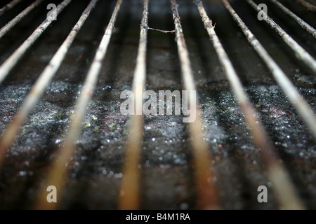 gebrauchte schmutzig Grillpfanne nach dem Kochen Stockfoto