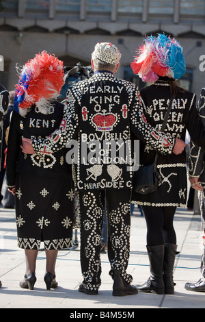 Pearly Kings und Queens Erntedankfest Stockfoto