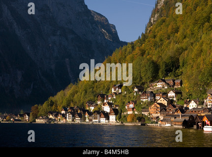 Stadt von Hallstatt am Hallstätter See See in Österreich Stockfoto