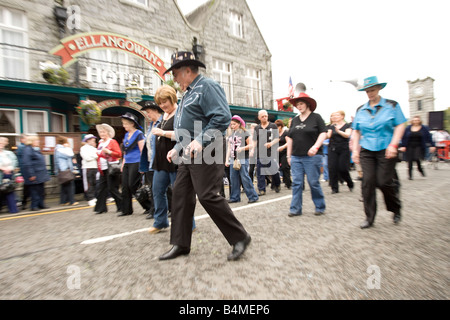 Creetown Country Music Festival-Line-Dance Stockfoto