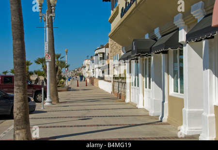 Balboa peninsula Strand Wohn- Strang Schaufensterfront Newport Beach Orange County, Kalifornien, CA USA Stockfoto