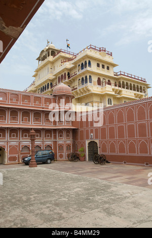 Indien Rajasthan Jaipur Mubarak Mahal Sandstein-Palast in der Stadt-Palast-Komplex Stockfoto