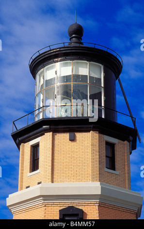 Morgenlicht auf Split Rock Leuchtturm auf der Nord-Ufer des Lake Superior Split Rock Leuchtturm State Park-Minnesota Stockfoto