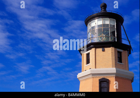 Morgenlicht auf Detail der Split Rock auf der Nord-Ufer des Lake Superior Split Rock Leuchtturm State Park-Minnesota Stockfoto