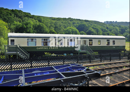 British Railways camping Trainer Stockfoto