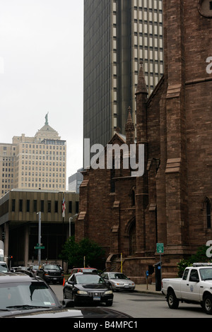 Liberty Building in Buffalo New York New York New York Gebäude Low Winkels Bilder Fotos sehr hochauflösendes vertikales Format in den USA Hi-res Stockfoto