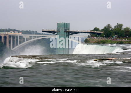 Am Rande des Niagara River Fall Bridal Veil Plattform von amerikanischer Seite in der Stadt NY USA Fotografie Top View US Daily Life Lifestyle Living High-res Stockfoto