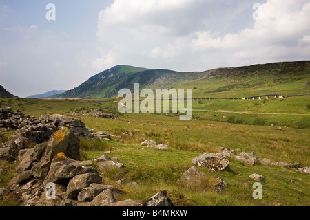 Überlandleitung Wassertragen für 5km vom Cowlyd Reservoir, Dolgarrog elektrische Wasserkraftwerk in der Nähe von Conwy Nord-Wales Stockfoto