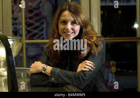 TV-Moderatorin Beverley Turner Juni 2001 im Covent Garden Hotel heute für Christine Smith interview Stockfoto