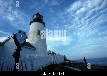Pemaquid Point-Leuchtturm Stockfoto