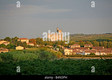 Canal du Midi-Stadt von Capestang, Südwest-Frankreich. Stockfoto