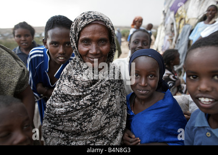 Ein Internally Displaced Persons Camp, Hargeisa, Somaliland, Somalia Stockfoto