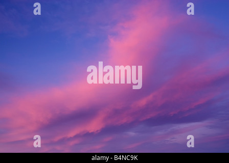 Himmel über Playa el requesón nach Sonnenuntergang Bahia Concepcion Baja California Sur-Mexiko Stockfoto