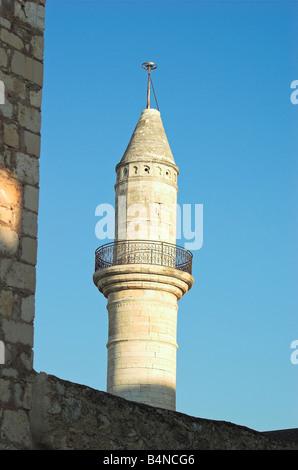 Die Veli Pascha Minarett Moschee in Rethymnon Kreta Griechenland September 2008 Stockfoto