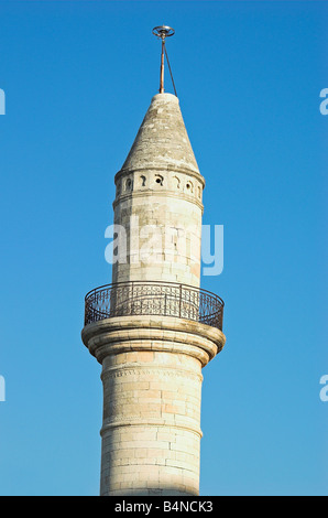 Die Veli Pascha Minarett Moschee in Rethymnon Kreta Griechenland September 2008 Stockfoto