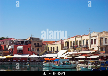 Venezianischen Hafen von Rethymnon Kreta Griechenland September 2008 Stockfoto