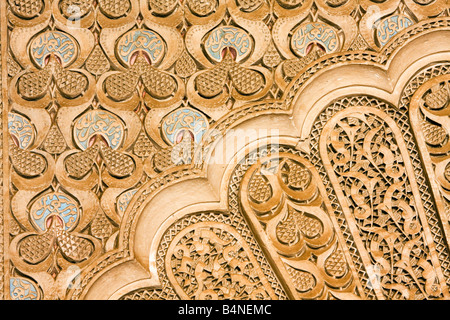 Ben Youssef Medersa Architekturdetail Stockfoto