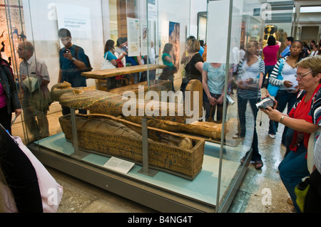 Ägyptische Mumien, British Museum, London, England, Vereinigtes Königreich Stockfoto