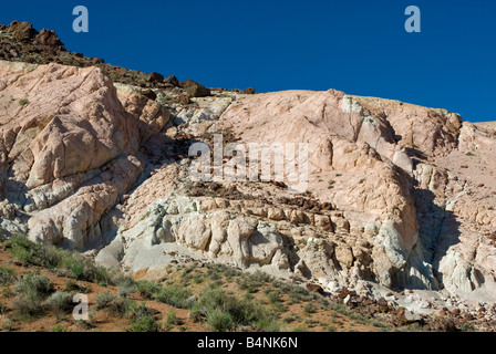 Felsen in letzte Chance Canyon im Red Rock Canyon State Park zwischen den Städten von Ridgecrest Mojave in El Paso Berge Kalifornien USA Stockfoto