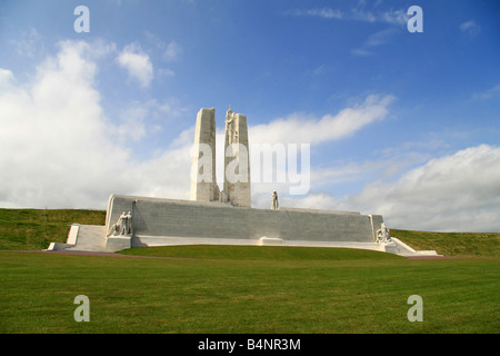 Die erstaunliche kanadischen Weltkrieg ein Denkmal am die Vimy Ridge nationale historische Stätte Kanadas, Vimy, Frankreich. Stockfoto