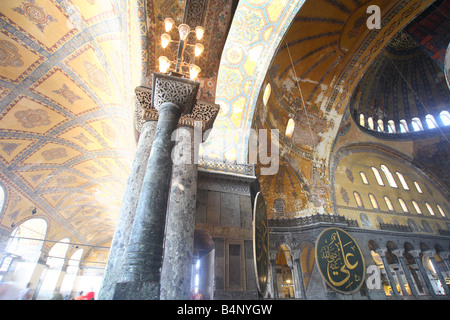 Aya Sofya, Aya Sophia, Cancta Sophia, Türkei, Istanbul, Innenraum Stockfoto