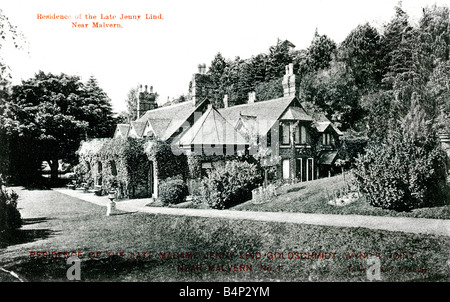 Alten topographischen britische Bild Postkarte von Jenny Lind Haus gepostet Wynds Punkt in der Nähe von Malvern 1906 für nur zur redaktionellen Nutzung Stockfoto