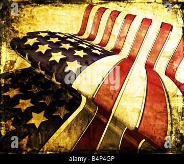 Grunge-Stil amerikanische Flagge Stockfoto