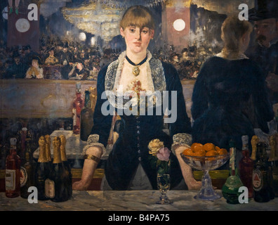 „Bar at the Folies Bergere“ gemalt von Edouard Manet OIL auf Leinwand 1881-1882 Courtauld Gallery Somerset House London Stockfoto
