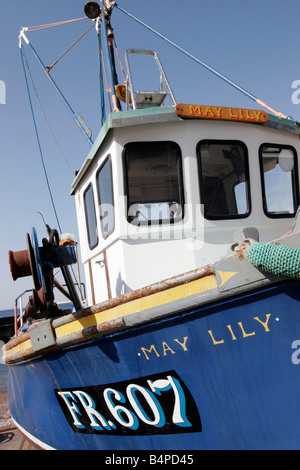 Kann Lily - Boot im Hafen von dem kleinen Dorf Pennan auf der nördlichen Küste von Schottland Stockfoto