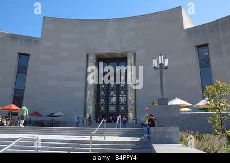 im freien Brooklyn Stadtbibliothek am grand Army Plaza Prospect park Stockfoto