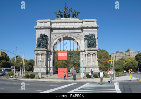 Brooklyn grand Army Plaza am Prospect park Stockfoto