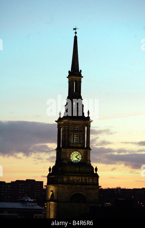 Malerischen Sonnenuntergang über Newcastle und Gateshead Herrenhäuser Parkhaus entnommen Stockfoto