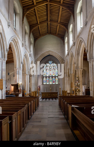 Innenraum der Kirche von St Giles ohne Predigten in der Barbican City of London GB UK Stockfoto