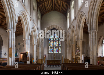 Innenraum der Kirche von St Giles ohne Predigten in der Barbican City of London GB UK Stockfoto