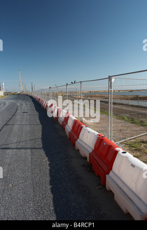 Aufbau der Website, Außenhafen, great Yarmouth, Norfolk, direkt am Meer Stockfoto