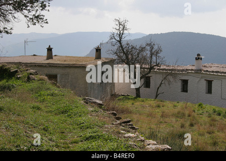 Ländliche Häuser in dem Dorf Capilerilla in der Alpujarra, Granada, Spanien Stockfoto